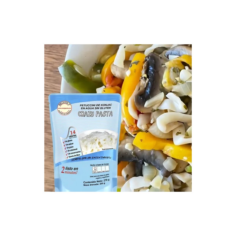 Fetuccini De Konjac (6 Piezas) Keto | Sin Gluten |