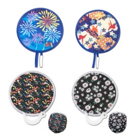 Salutto Round Foldable Hand Fan Japanese Folding Fan Round For Women Girls Daily Use Festival Wedding Party Favors Outdoor Games Party Favors Decorations Portable group 3