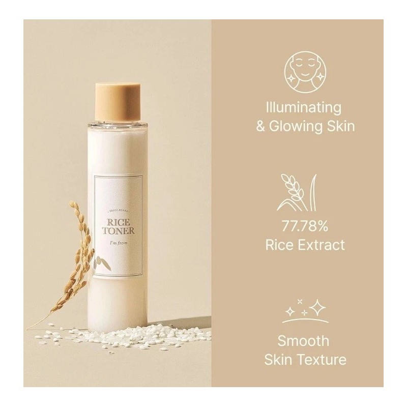 I'm from Rice Toner, Milky Toner for Glowing Skin, 77.78%