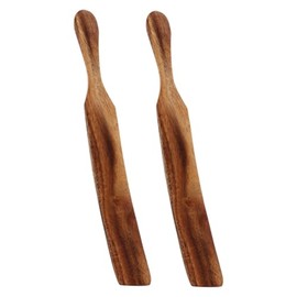 Cabilock Espátulas De Madera Esparcidoras De Mantequilla y Mermelada 2 Piezas Tamaño Pequeño Mango Largo Aptas Para Cocina, Catering y Uso Doméstico