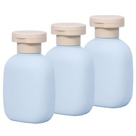 3 Pcs Travel Lotion Container, Travel Shampoo Containers, Lotion Bottles Squeeze Refillable, for Shampoo, Conditioner, Lotion, Perfect for Travels & Camping(3.4oz, with 1*Labels Sticker)