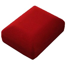 Inca Red Velvet Flock Jewellery Gift Box - Necklace Pendant Earring 7.5cm x 6cm