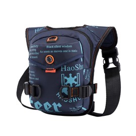 Sarini Nylon Waist Pack for Men Women Motorcycle Bike Bum Belt for Travel Outdoor Sports Fitness Camping Tactical Hiking Slanted Shoulder Bag (Blue)