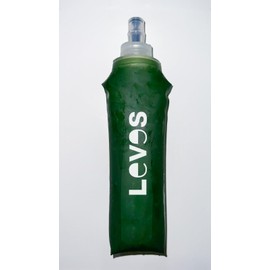 Leves Foldable Water Bottle, Collapsible, Durable, Tasteless, Water Bottles, BPA-Free TPU Bottle, Outdoor Water Container for Hiking, Jogging, Camping, Fitness, Cycling, Climbing (Dark Green)