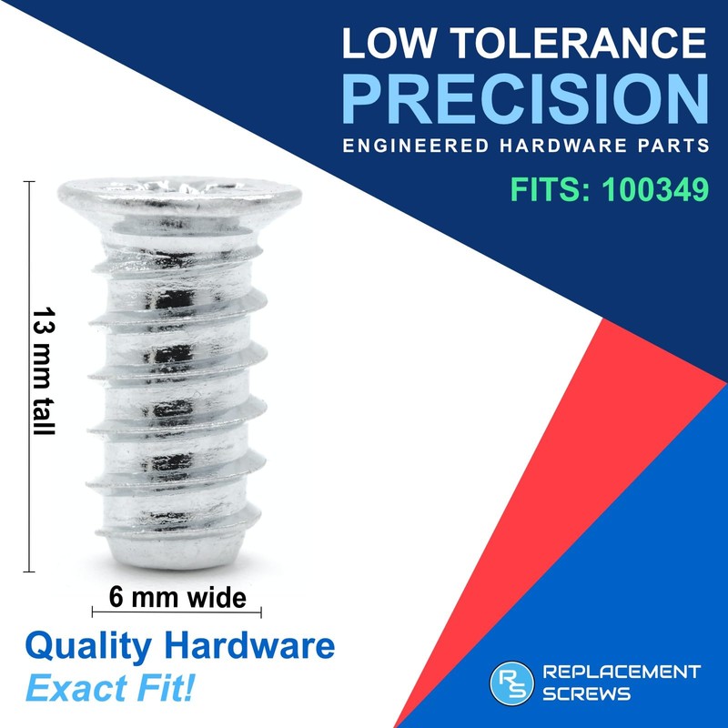 ReplacementScrews Drawer Rail Euro Screws Compatible with IKEA Part 100349