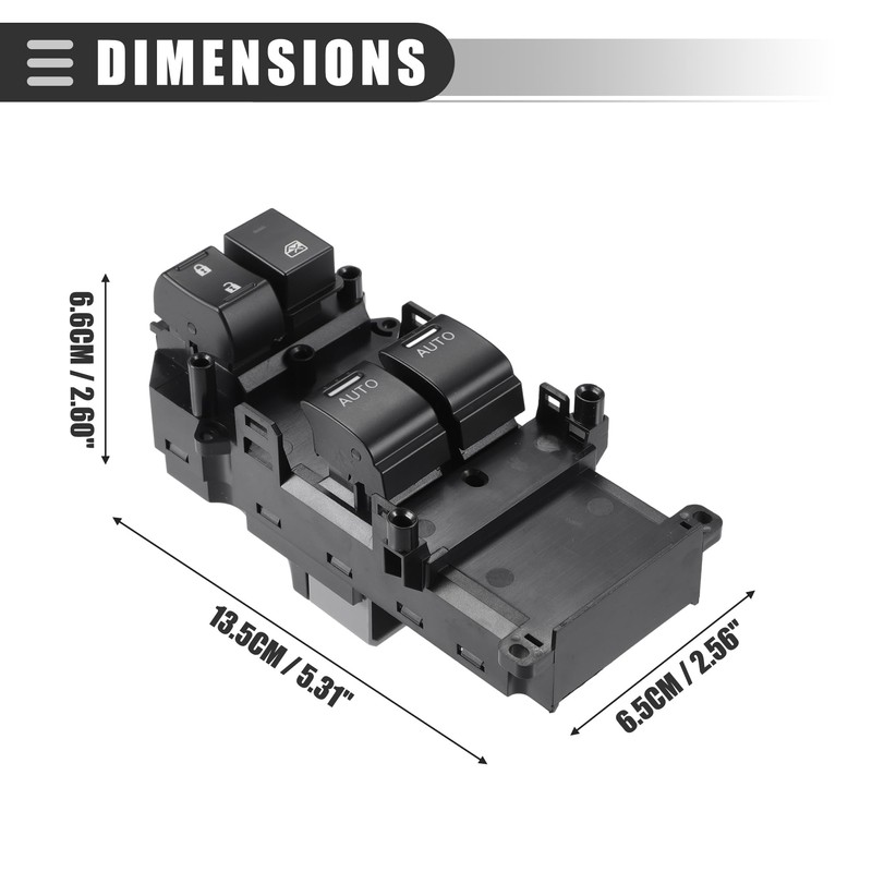 Motoforti Car Power Master Door Window Switch, for Honda Accord