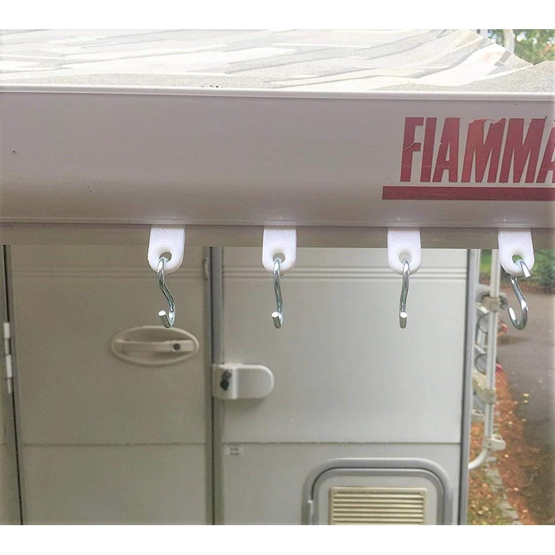 Awning Rail Hook Ring with S Hooks, Pack of 4: