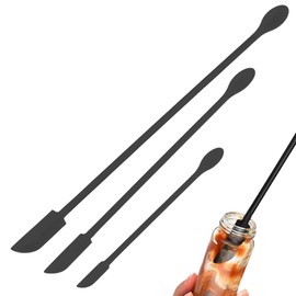 3 Piezas Espatulas Miserables Largas de Silicona con Doble Punta Flexible Pala Reutilizable Preparacin Alimentos Herramienta de Cocina 30cm Delgada...