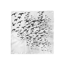 Lunarable Seagulls Head Scarf, Geese Silhouette Migration, Hair Wrap, 21" X 21"