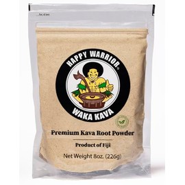Happy Warrior Kava Powder - Premium Noble Waka Kava from Fiji - 8 oz