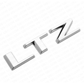 1Pcs Big Size Tailgate LTZ 2019-2025 Compatible with Tahoe and Silverado Letter Logo Emblem Badge Nameplates Decal Replacement for Chevy 1500 Z71 (Chrome Silver)