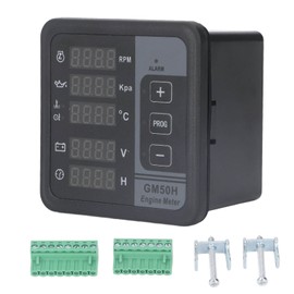 Diesel Generator Set Controller Digital Genset Engine Meter with Mounting Parts DC8‑36V GM50H