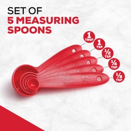 King Arthur Baking Company Lightweight Measuring Spoons, BPA- And PFAS-Free, 5-Piece Set, Precision Measures, For Baking And Cooking