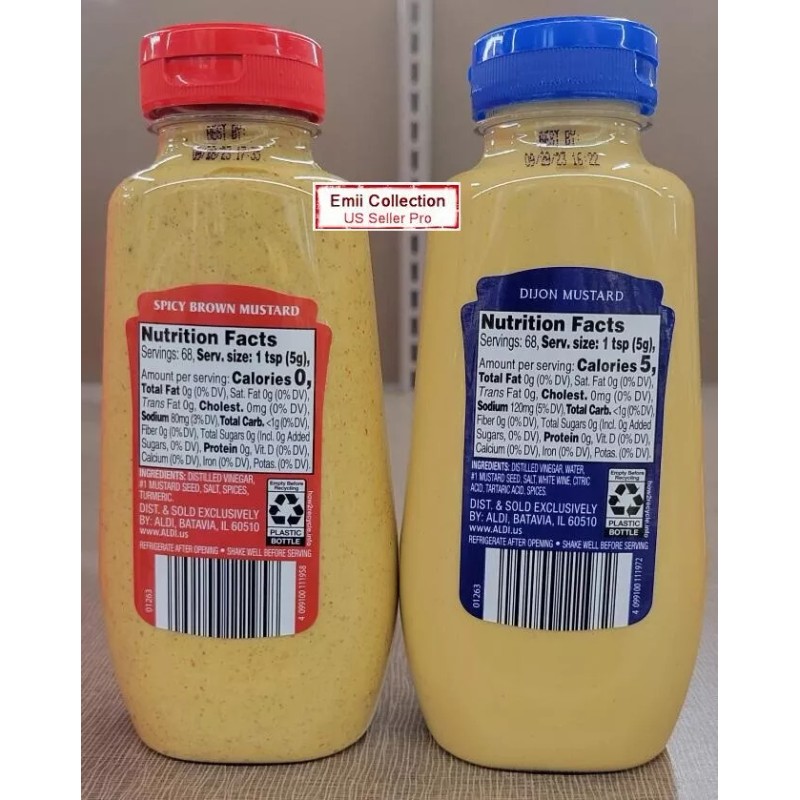 Burman's Spicy Brown & Dijon Mustard 12oz 340g (2 Bottles)