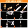 8Pack Wine Bottle Torch Kit Long Life Torch Wicks Brass