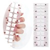 UUDDNN Semi Cured Gel Nail Strips,French Style,Works with Any UV/LED
