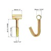 QWORK 4 Pack 2" Heavy Duty Tie Down J Hook