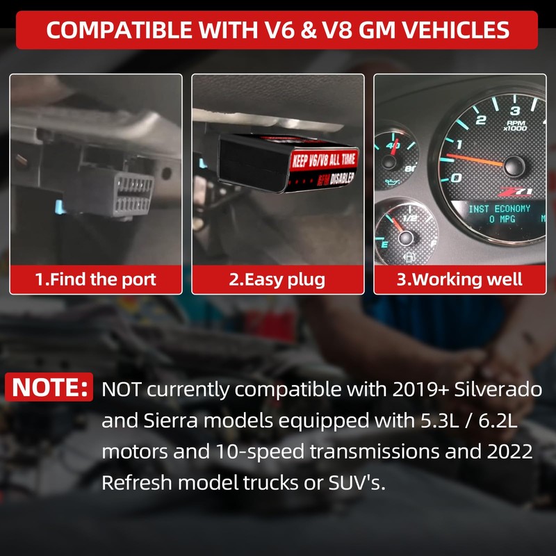AFM/DFM Disabler Silverado 5.3 Active Fuel Management AFM Disable Device