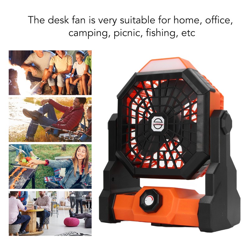 Outdoor Portable Fan Stepless Speed Control High Wind Fan Camping