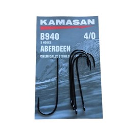 Aberdeen Long Shank B940 4/0 Hooks (Pack of 5)