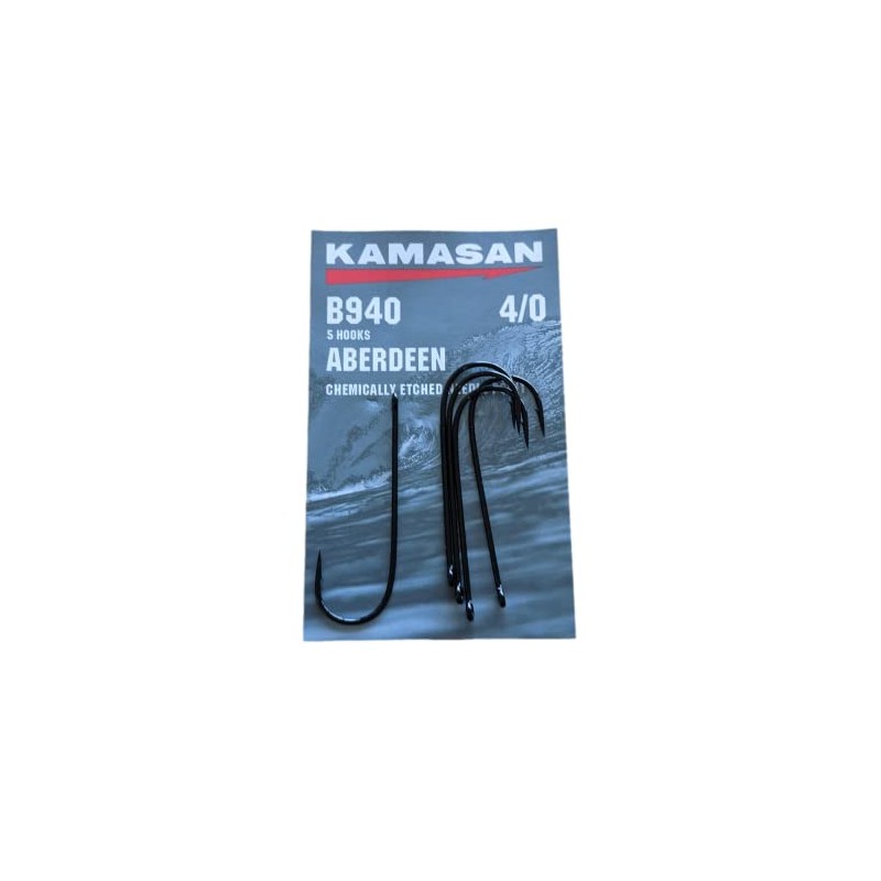 Aberdeen Long Shank B940 4/0 Hooks (Pack of 5)