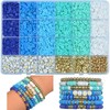 2064 Pcs Clay Beads Bracelet Making Kit, Flat Preppy Beads