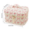 QUINTRA Carry Bag Printed Cotton Makeup Bag Large Travel Makeup