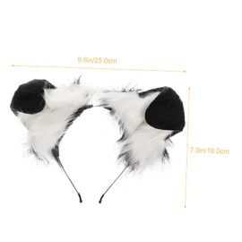 Baluue Cosplay Dog Ear Headband Fluffy Dalmatian Hairband for Parties Festivals Dress Up Adorable Animal Ear Accessory for Creative Cosplay Photo Props