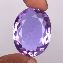 GEMHUB Loose Gemstone Beads 65.50 Carats. Brazilian Violet Amethyst Oval Shape Violet Amethyst, Violet Amethyst Loose Gemstone for Jewlery Making