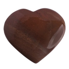 General Gemstone Heart 1.75 Inch with Black Pouch (Red Jasper)