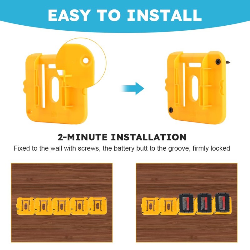 Tool Holders Battery Holders Mount for Tool Storage 20v Battery
