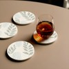 VEYRO Absorbent Ceramic Coasters Set of 6 with Holder