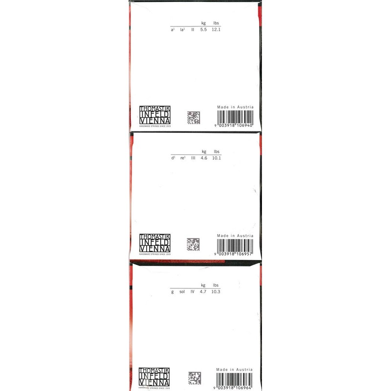 THOMASTIK INFELD RED 4/4 Violin Strings A D G Set