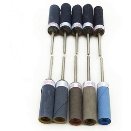 myoseya Sanding Band Nail Drill Bit Rotary Tool Sandpaper Sleeve Sanding Ring Flap Wheel for Drum Sand Grinding Polishing Rotary Tools #240 10pcs