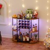 JKsmart Wine Bar Cabinet with LED Lights, Mini Wine Rack