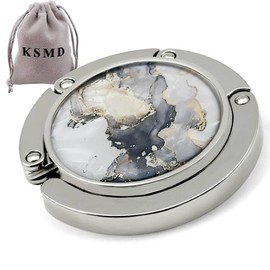 KSMD Compact Round Purse Hooks for Table and Bars,Portable Purse Hanger Organizers Hooks Handbag Holder Pocketbook Holder Bag Storage for Desk Bag (Mandala)