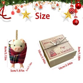 1 Pcs Pigs In Blankets Tree Decorations, Christmas Pig, Fun Pig In Blanket With Box, Handcrafted Cute Pigs Hanging Ornaments For Xmas Tree Home Decors