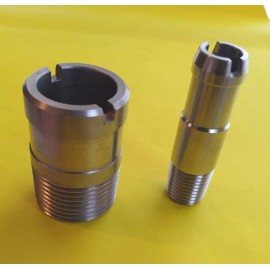 AMS09 Mopar SB 340 70 and up 304 SS STAINLESS 1/2"  intake and 1" bypass hose nipples