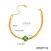 Niaspi Four Leaf Clover Bracelet for Women 18K Gold Plated
