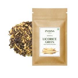 Zyanna Licorice Tea - Premium Green tea with Licorice Root(3.53oz-100g-50 Cups) Traditional Loose Leaf Egyptian Licorice Tea-Mulethi Tea-Naturally Sweetened