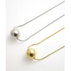 VingTAINE C3348 Necklace, Metal Ball, Sliding Chain, Slider Chain, Simple