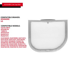 5231EL1001C Dryer Lint Filter Replacement for LG, Ultra Durable Dryer Lint Screen Replacement for Kenmore - Replaces DLE4870W DLE1001W DLE1101W DLE7200WE DLEY1201V DLE1501W PS3527575 AP5248138