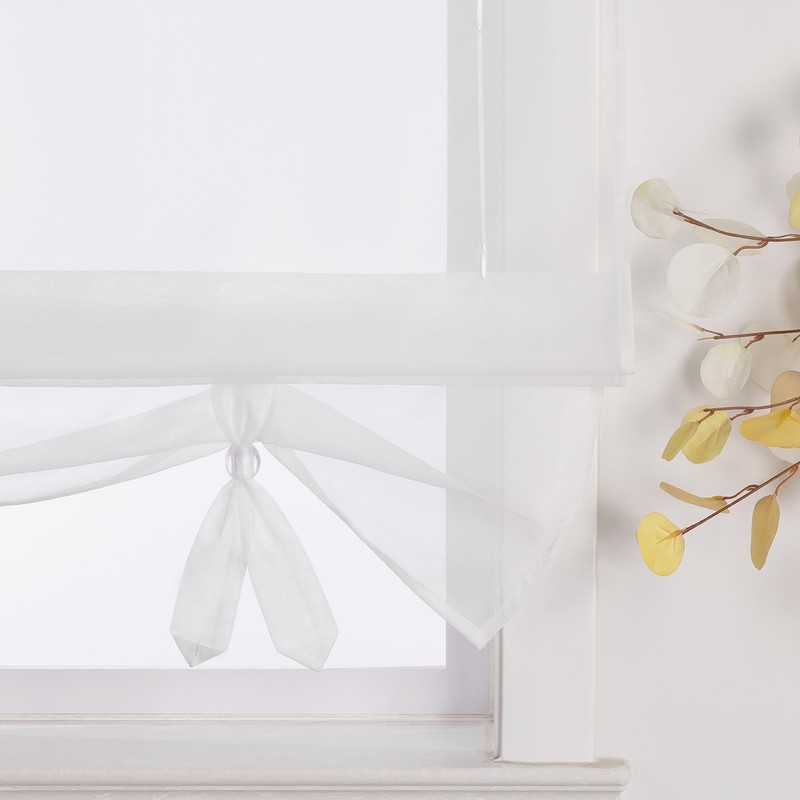 Thinkbay roman blind tab-top curtains, with 7 colours and 5