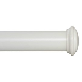 Ivilon Window Curtain Rod Decorative End Cap Design, 1 Inch Rod, 120 to 240 Inch. Ivory