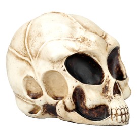 Figuren Shop GmbH Alien Skull Figure - Extraterrestrial Visitor, 8.5 cm, Hand-Painted, Artificial Stone, Summit Collection, Extraterrestrial Skull - UFO Decoration