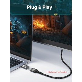 JSAUX 4K DisplayPort to HDMI Adapter, DP PC to HDMI Monitor Converter Video UHD 2K@120Hz,4K@30 DP to HDTV Male to Female Uni-Directional Adapter Compatible with Dell, Lenovo, HP,GPU, AMD -Grey
