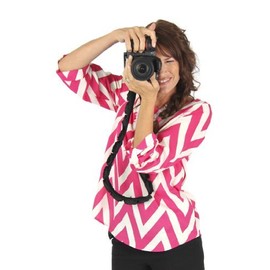 Capturing Couture SLR15-BKRS 1.5" Camera Strap, Black Organza