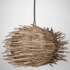 Vintage Nest Designed Natural Brown Rattan Wicker Ceiling Pendant Lighting