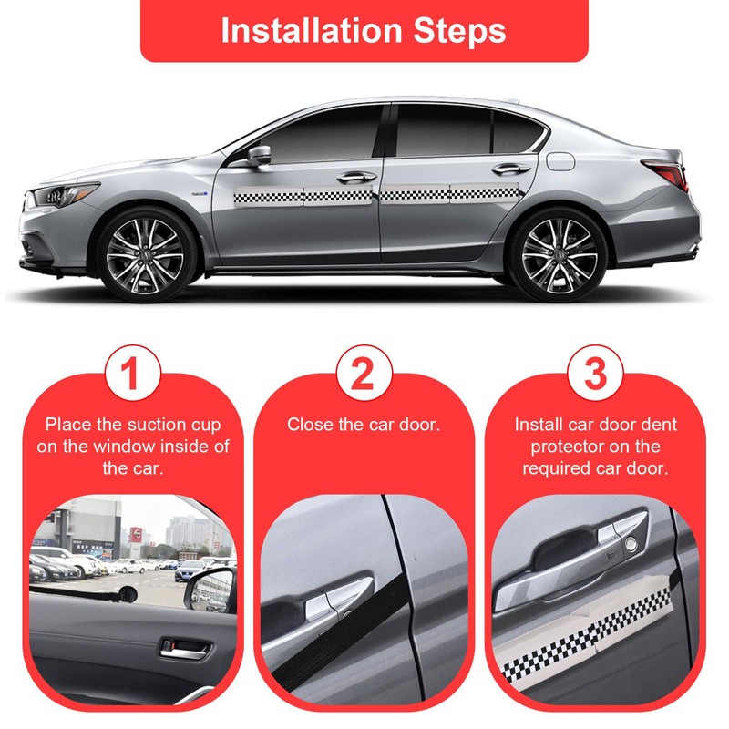 Magnetic Car Door Dent Protector for Non-Aluminum Door Removable Soft