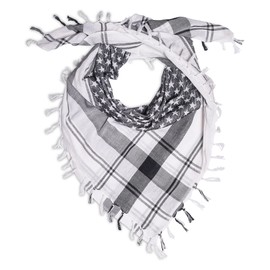 LOVARZI Star Scarf Black and White Square desert scarves for men and women - Mens Shemagh scarfs